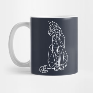 Cat polygone white Mug